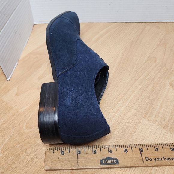 Carrucci Leather Suede Navy Blue Cap Toe Oxford Dress Shoes Men's Size 12 New - Picture 8 of 14